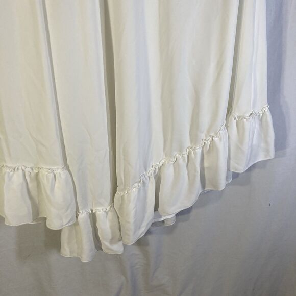 SHOW ME YOUR MUMU white one shoulder wide sleeve ruffled flounce hem top M - Picture 4 of 15